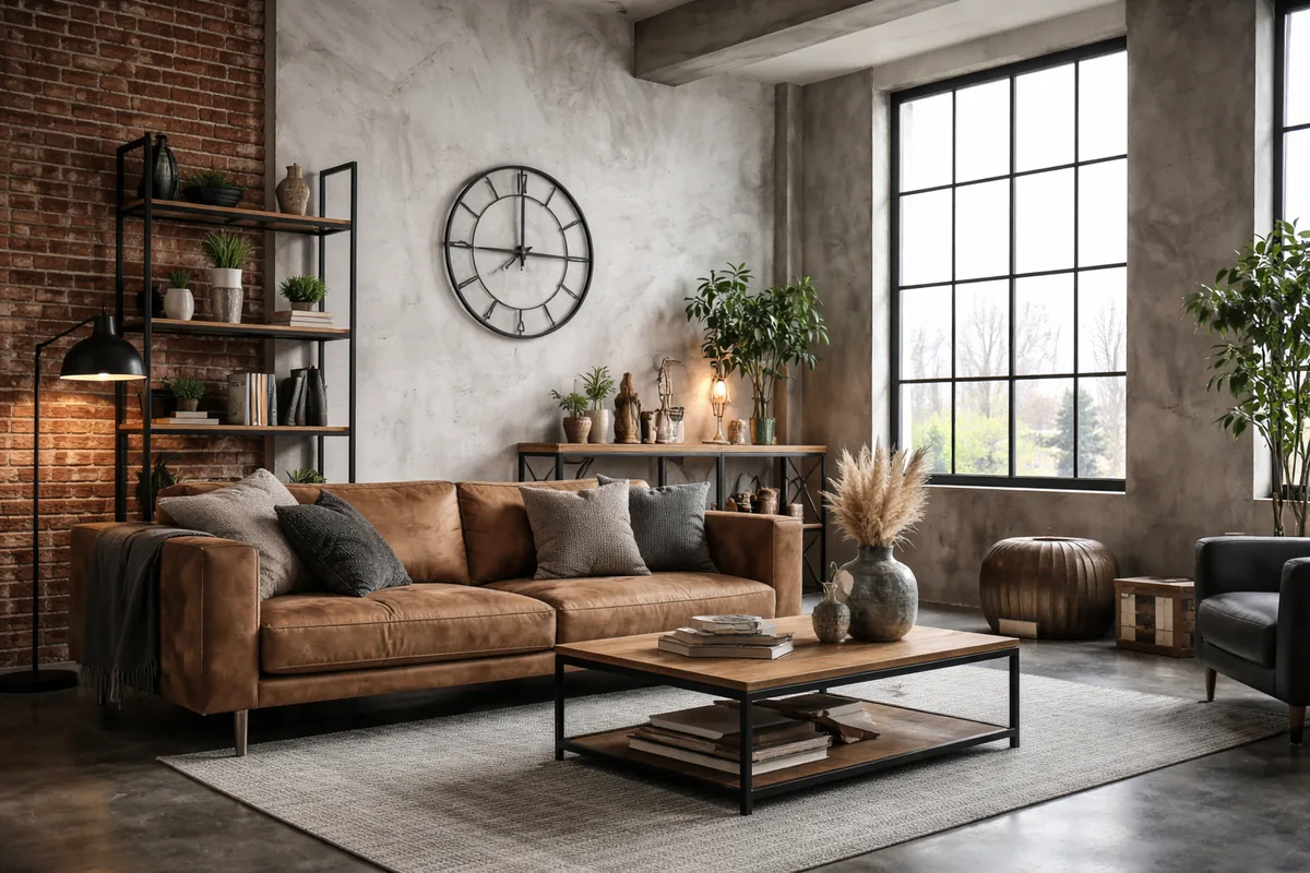 Comment intégrer des éléments de déco industrielle dans un salon moderne